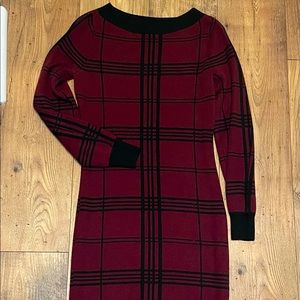 New York and Co size XS womens plaid sweater dress
